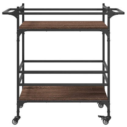 vidaXL Kitchen Trolley Brown Oak 82x40x78,5 cm Engineered Wood