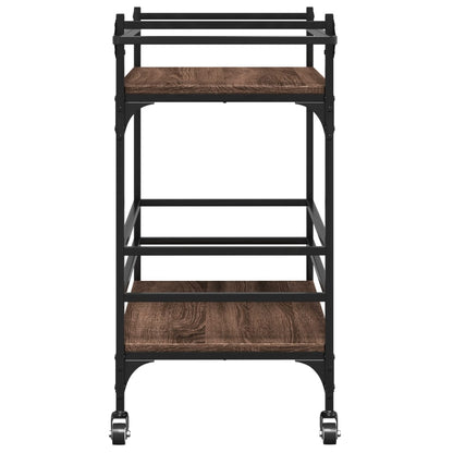 vidaXL Kitchen Trolley Brown Oak 82x40x78.5 cm Engineered Wood