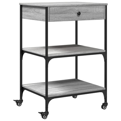 vidaXL Kitchen Trolley Grey Sonoma 60x48x89,5 cm Engineered Wood