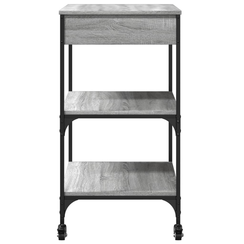 vidaXL Kitchen Trolley Grey Sonoma 60x48x89,5 cm Engineered Wood