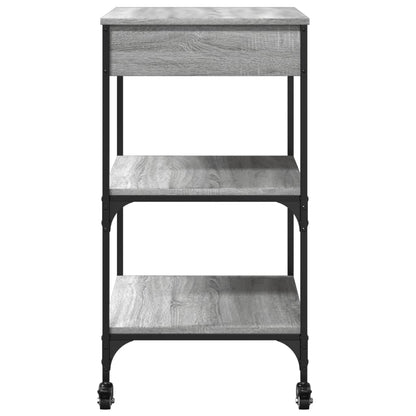 vidaXL Kitchen Trolley Grey Sonoma 60x48x89,5 cm Engineered Wood
