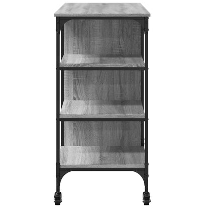 vidaXL Kitchen Trolley Grey Sonoma 100x45x89,5 cm Engineered Wood