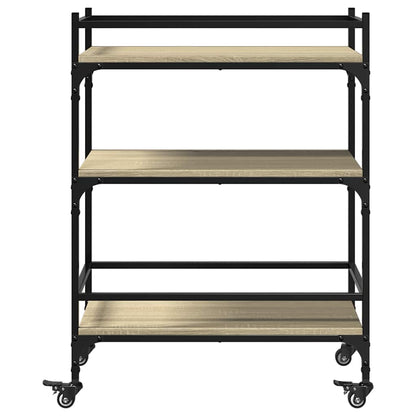 vidaXL Kitchen Trolley Sonoma Oak 65x40x86,5 cm Engineered Wood