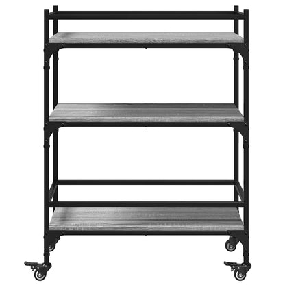 vidaXL Kitchen Trolley Grey Sonoma 65x40x86,5 cm Engineered Wood