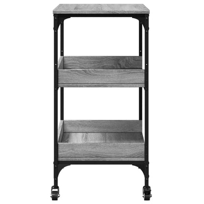 vidaXL Kitchen Trolley Grey Sonoma 60x41x80,5 cm Engineered Wood