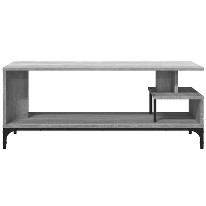 vidaXL TV Cabinet Grey Sonoma 102x40x41 cm Engineered Wood and Powder-coated Steel