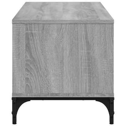vidaXL TV Cabinet Grey Sonoma 102x40x41 cm Engineered Wood and Powder-coated Steel