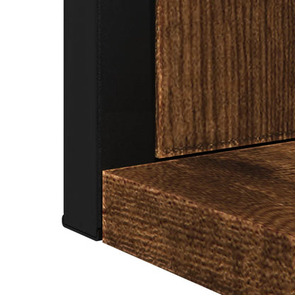 vidaXL Bathroom Mirror with Shelf Smoked Oak 50x12x60 cm