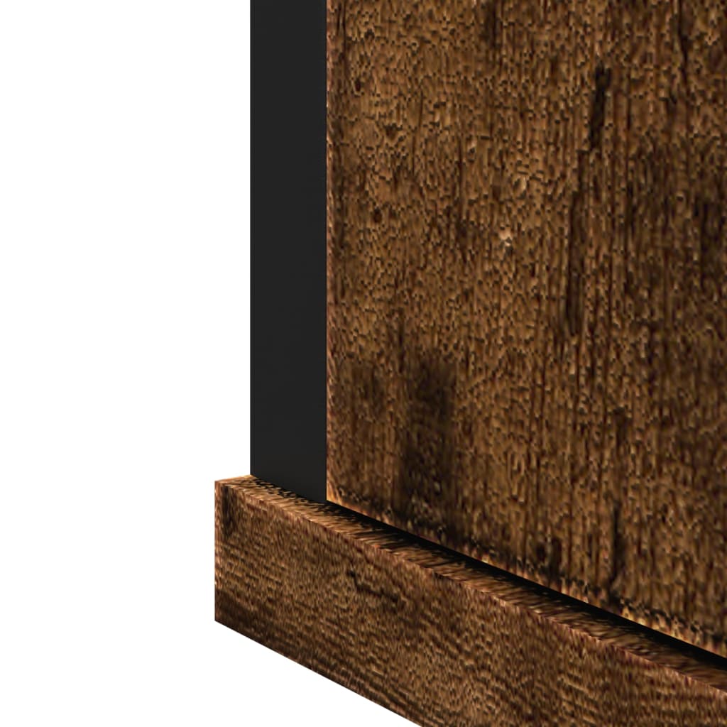 vidaXL Bathroom Mirror Cabinet Smoked Oak 42x12x60 cm Engineered Wood