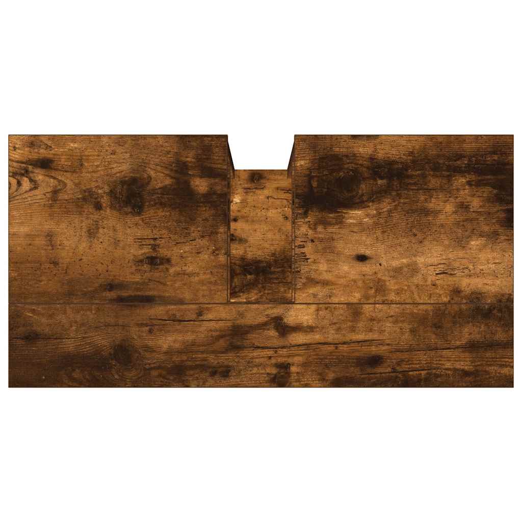 vidaXL Bathroom Sink Cabinet Smoked Oak 60x30x60 cm Engineered Wood