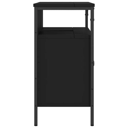 vidaXL Bathroom Sink Cabinet Black 80x30x60 cm Engineered Wood