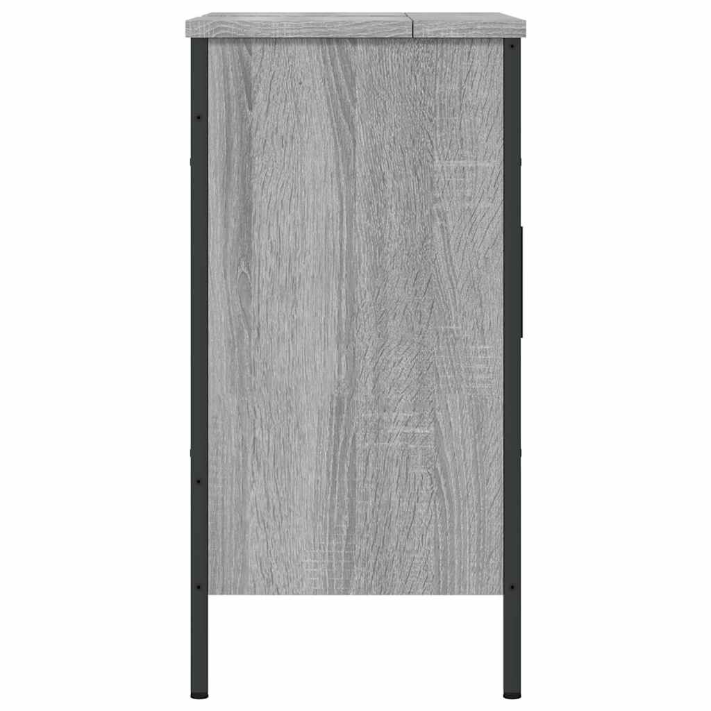 vidaXL Bathroom Sink Cabinet Grey Sonoma 60x30x60 cm Engineered Wood