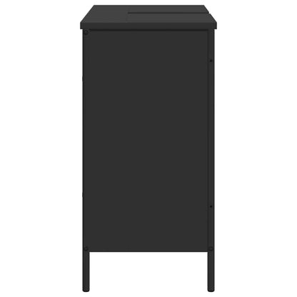 vidaXL Bathroom Sink Cabinet Black 80x30x60 cm Engineered Wood