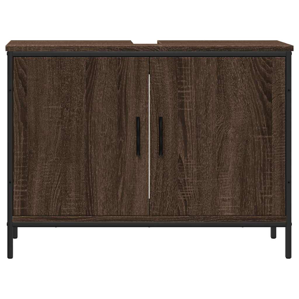 vidaXL Bathroom Sink Cabinet Brown Oak 80x30x60 cm Engineered Wood
