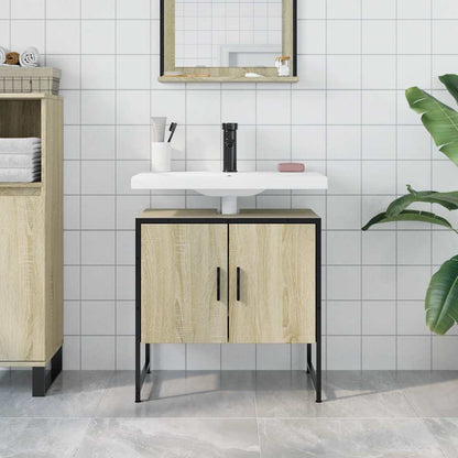 vidaXL Bathroom Sink Cabinet Sonoma Oak 60x33x60 cm Engineered Wood
