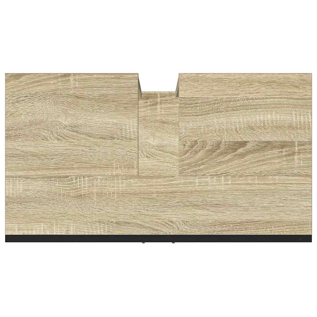 vidaXL Bathroom Sink Cabinet Sonoma Oak 60x33x60 cm Engineered Wood