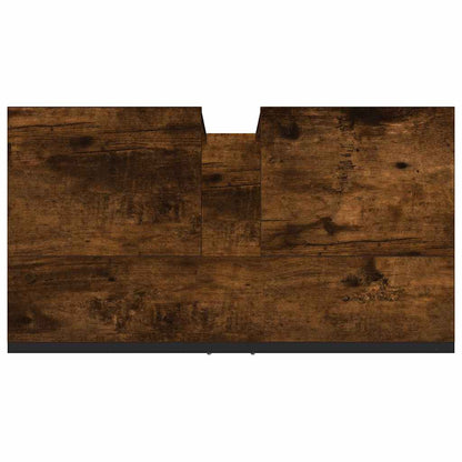 vidaXL Bathroom Sink Cabinet Smoked Oak 60x33x60 cm Engineered Wood