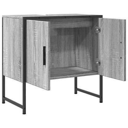 vidaXL Bathroom Sink Cabinet Grey Sonoma 60x33x60 cm Engineered Wood