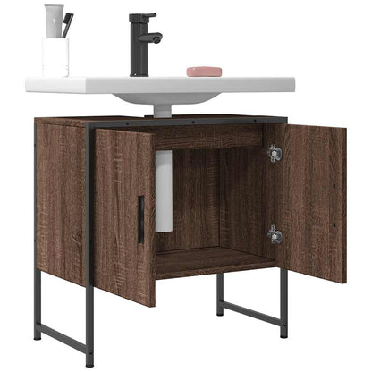 vidaXL Bathroom Sink Cabinet Brown Oak 60x33x60 cm Engineered Wood