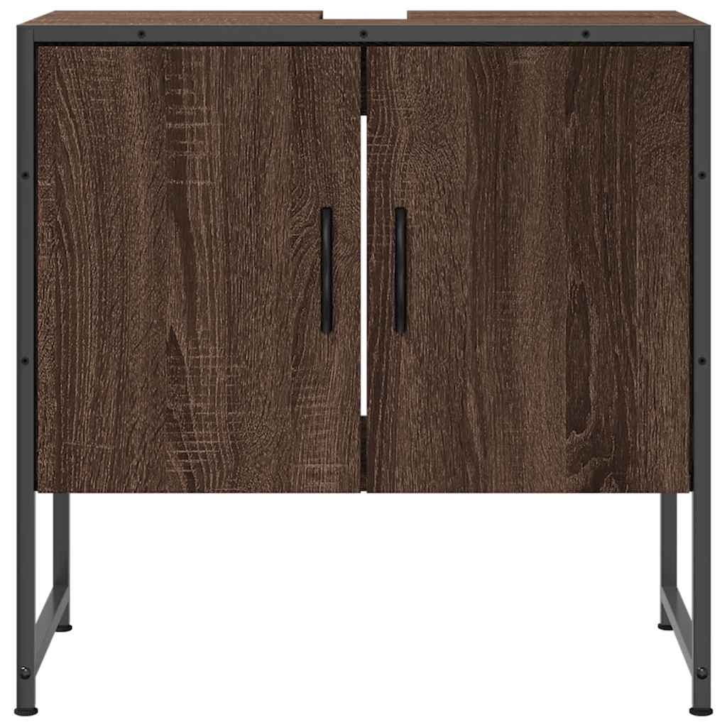 vidaXL Bathroom Sink Cabinet Brown Oak 60x33x60 cm Engineered Wood