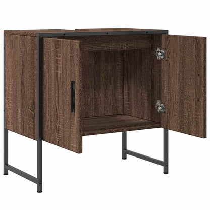 vidaXL Bathroom Sink Cabinet Brown Oak 60x33x60 cm Engineered Wood