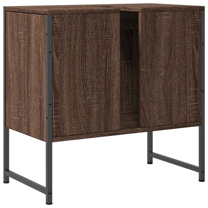vidaXL Bathroom Sink Cabinet Brown Oak 60x33x60 cm Engineered Wood
