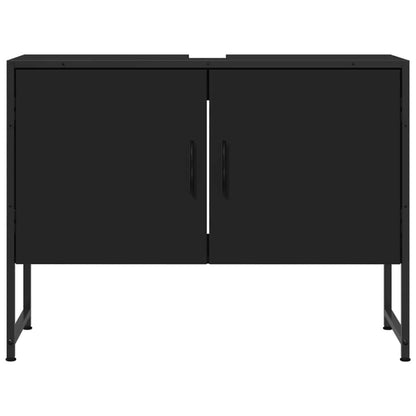 vidaXL Bathroom Sink Cabinet Black 80x33x60 cm Engineered Wood