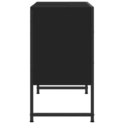 vidaXL Bathroom Sink Cabinet Black 80x33x60 cm Engineered Wood