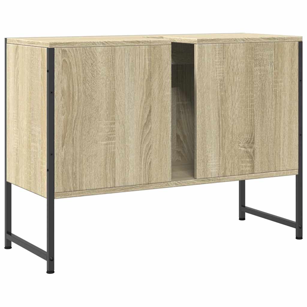 vidaXL Bathroom Sink Cabinet Sonoma Oak 80x33x60 cm Engineered Wood