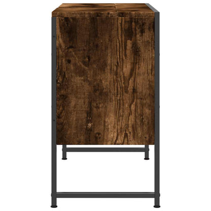 vidaXL Bathroom Sink Cabinet Smoked Oak 80x33x60 cm Engineered Wood