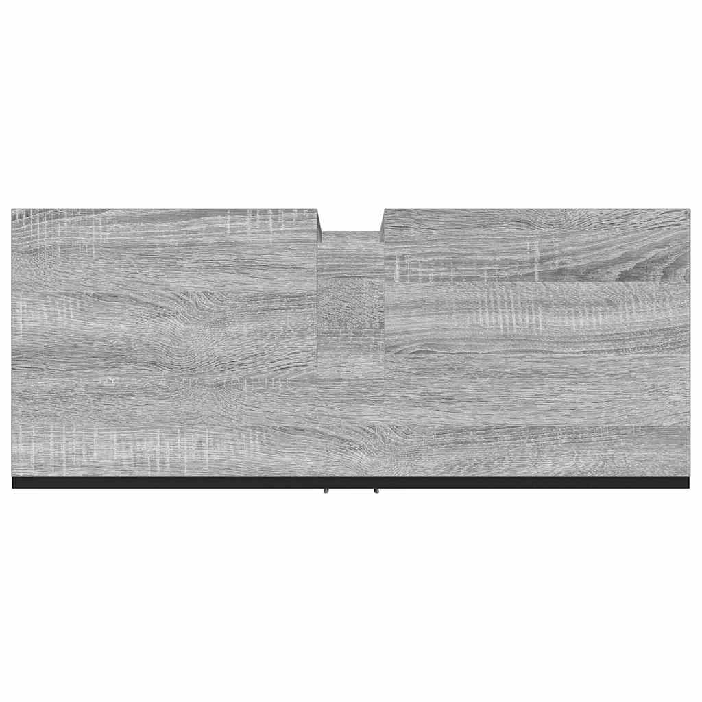 vidaXL Bathroom Sink Cabinet Grey Sonoma 80x33x60 cm Engineered Wood