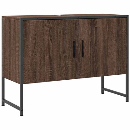 vidaXL Bathroom Sink Cabinet Brown Oak 80x33x60 cm Engineered Wood