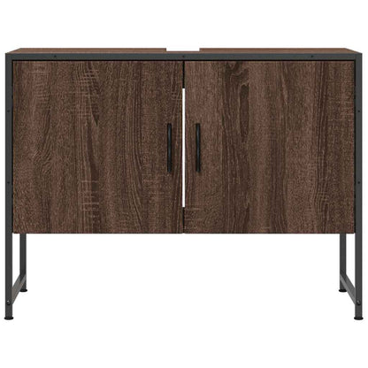 vidaXL Bathroom Sink Cabinet Brown Oak 80x33x60 cm Engineered Wood