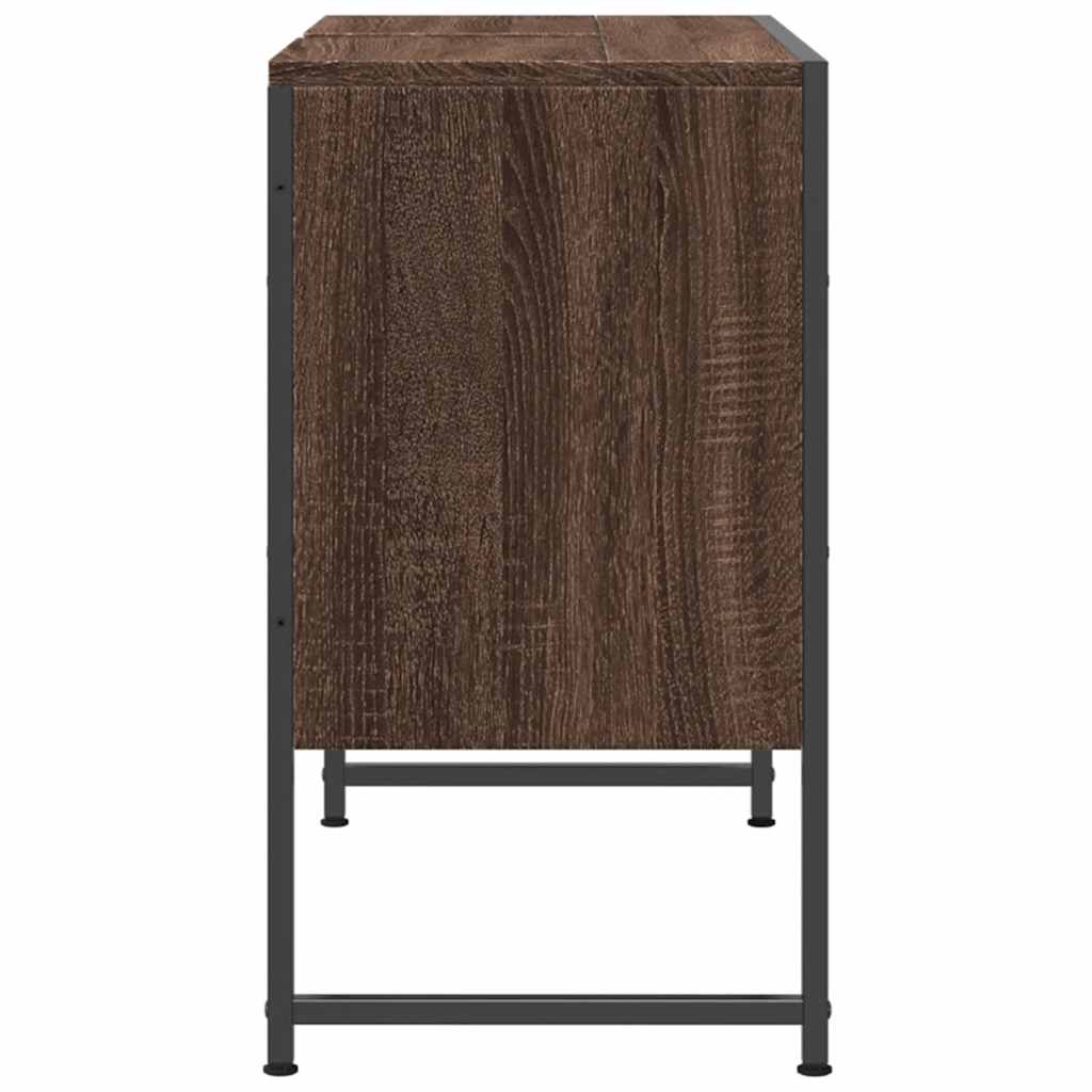 vidaXL Bathroom Sink Cabinet Brown Oak 80x33x60 cm Engineered Wood