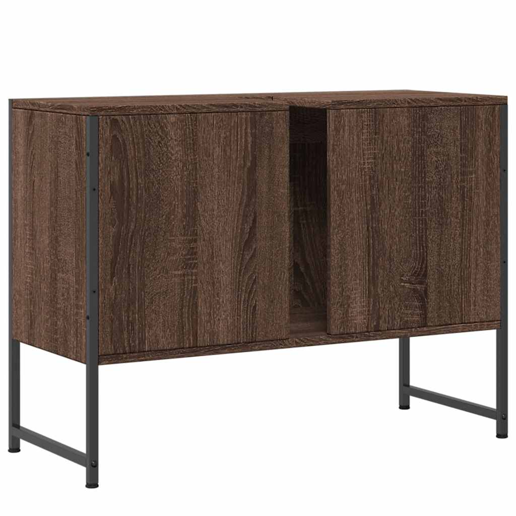 vidaXL Bathroom Sink Cabinet Brown Oak 80x33x60 cm Engineered Wood