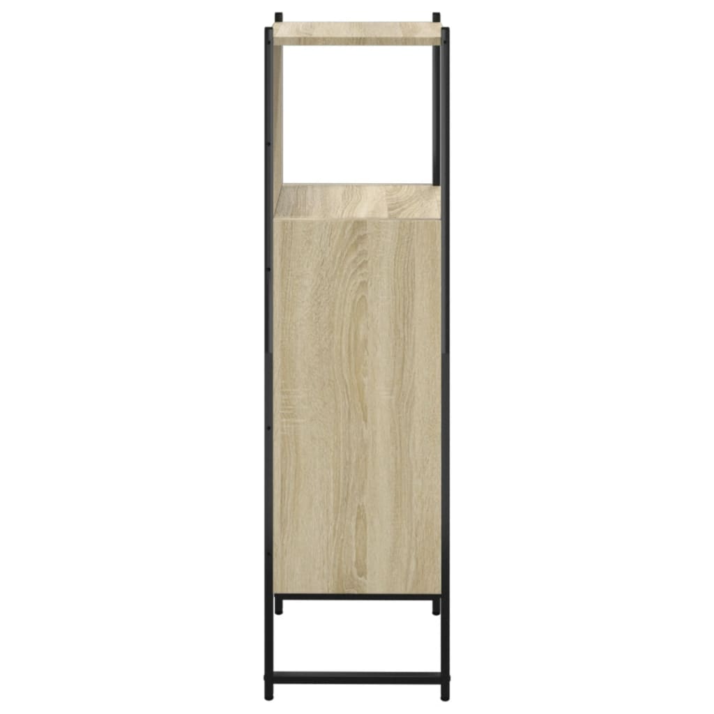 vidaXL Bathroom Cabinet Sonoma Oak 33x33x120.5 cm Engineered Wood