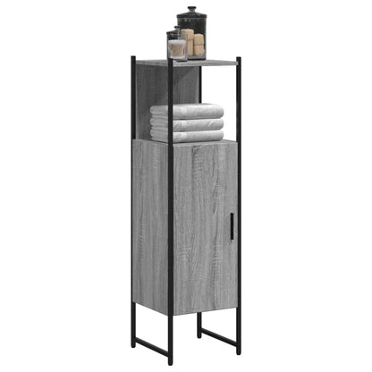 vidaXL Bathroom Cabinet Grey Sonoma 33x33x120.5 cm Engineered Wood