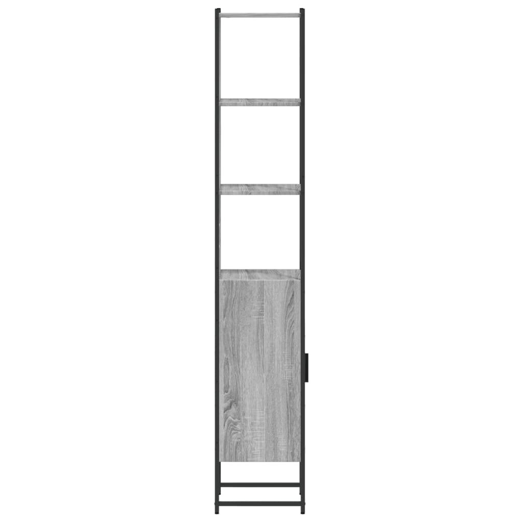 vidaXL Bathroom Cabinet Grey Sonoma 33x33x185.5 cm Engineered Wood