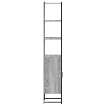 vidaXL Bathroom Cabinet Grey Sonoma 33x33x185.5 cm Engineered Wood