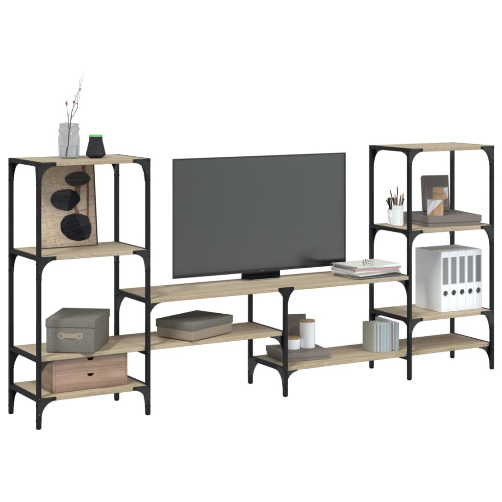 vidaXL TV Cabinet Sonoma Oak 206,5x28,5x95 cm Engineered Wood