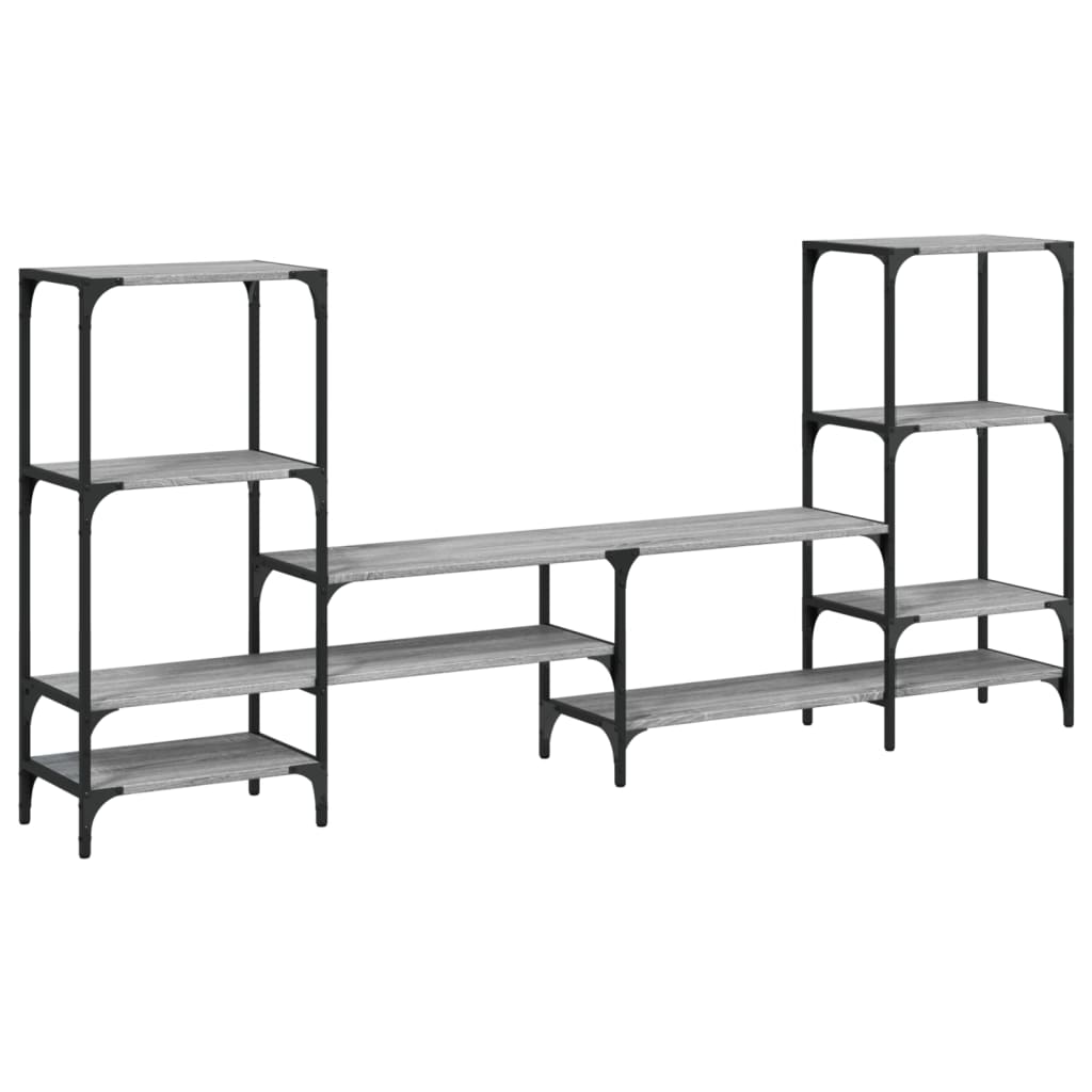 vidaXL TV Cabinet Grey Sonoma 206.5x28.5x95 cm Engineered Wood