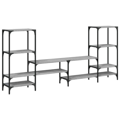 vidaXL TV Cabinet Grey Sonoma 206.5x28.5x95 cm Engineered Wood