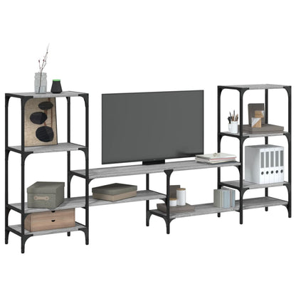 vidaXL TV Cabinet Grey Sonoma 206.5x28.5x95 cm Engineered Wood