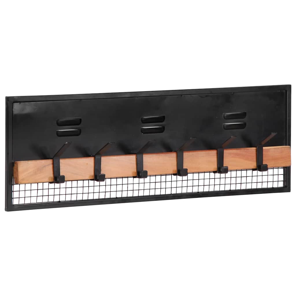 vidaXL Wall-mounted Coat Rack 90x11x30 cm Solid Wood Mango