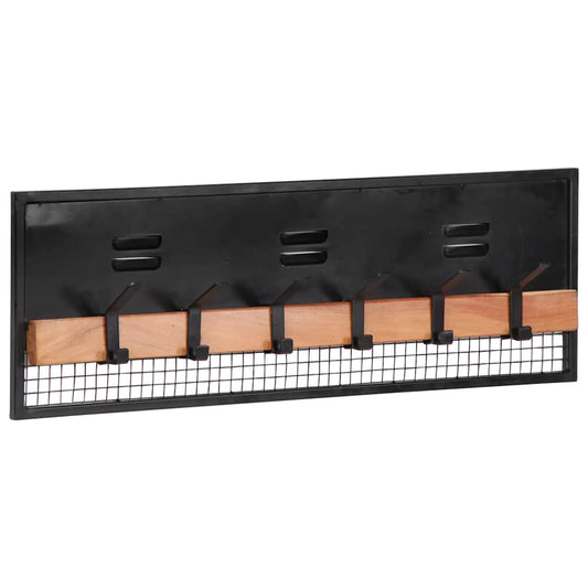 vidaXL Wall-mounted Coat Rack 90x11x30 cm Solid Wood Mango