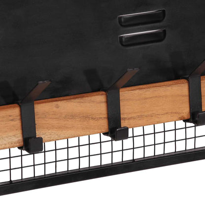 vidaXL Wall-mounted Coat Rack 90x11x30 cm Solid Wood Mango