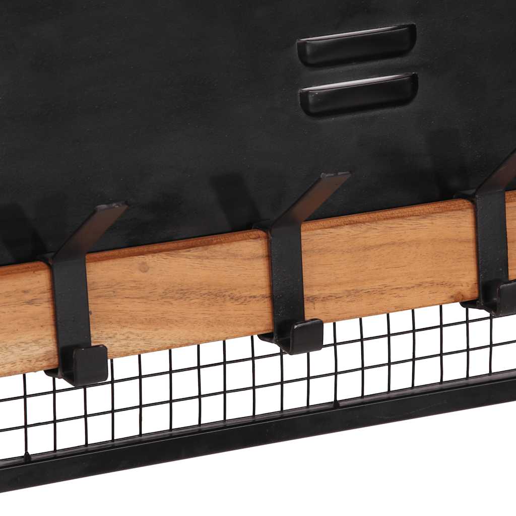 vidaXL Wall-mounted Coat Rack 90x11x30 cm Solid Wood Mango