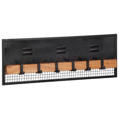 vidaXL Wall-mounted Coat Rack 90x11x30 cm Solid Wood Mango