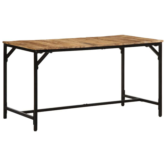 vidaXL Dining Table 140x70x75 cm Solid Wood Rough Mango