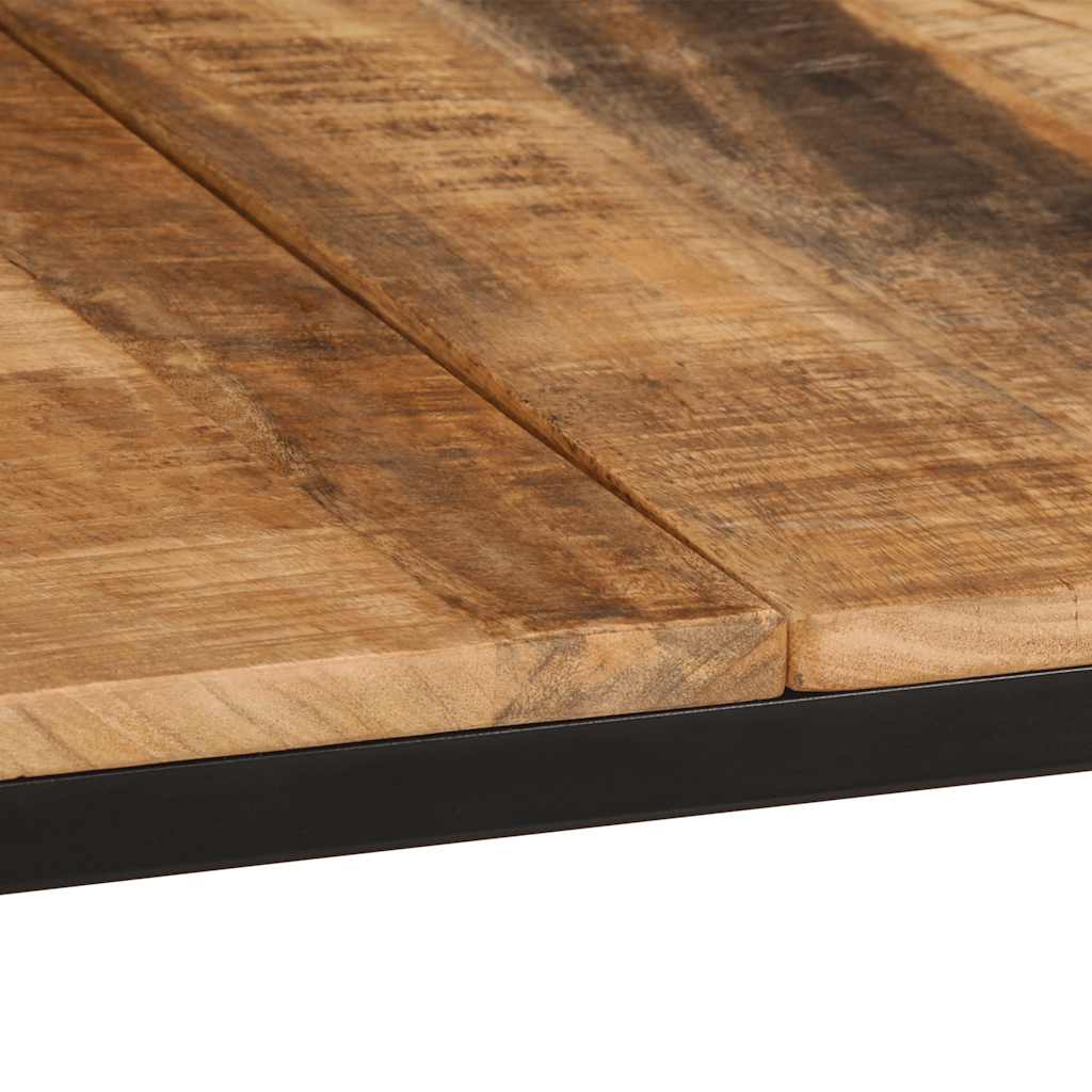 vidaXL Dining Table 220x90x75 cm Solid Wood Rough Mango